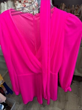 Vibrant Hot Pink romper